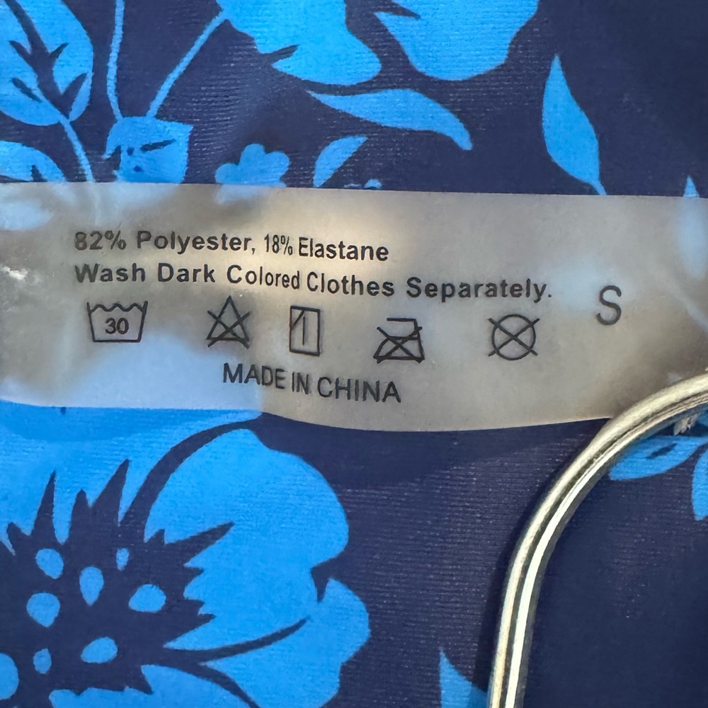 Vibrant Blue Floral Bikini. Size S - Picture 3 of 3